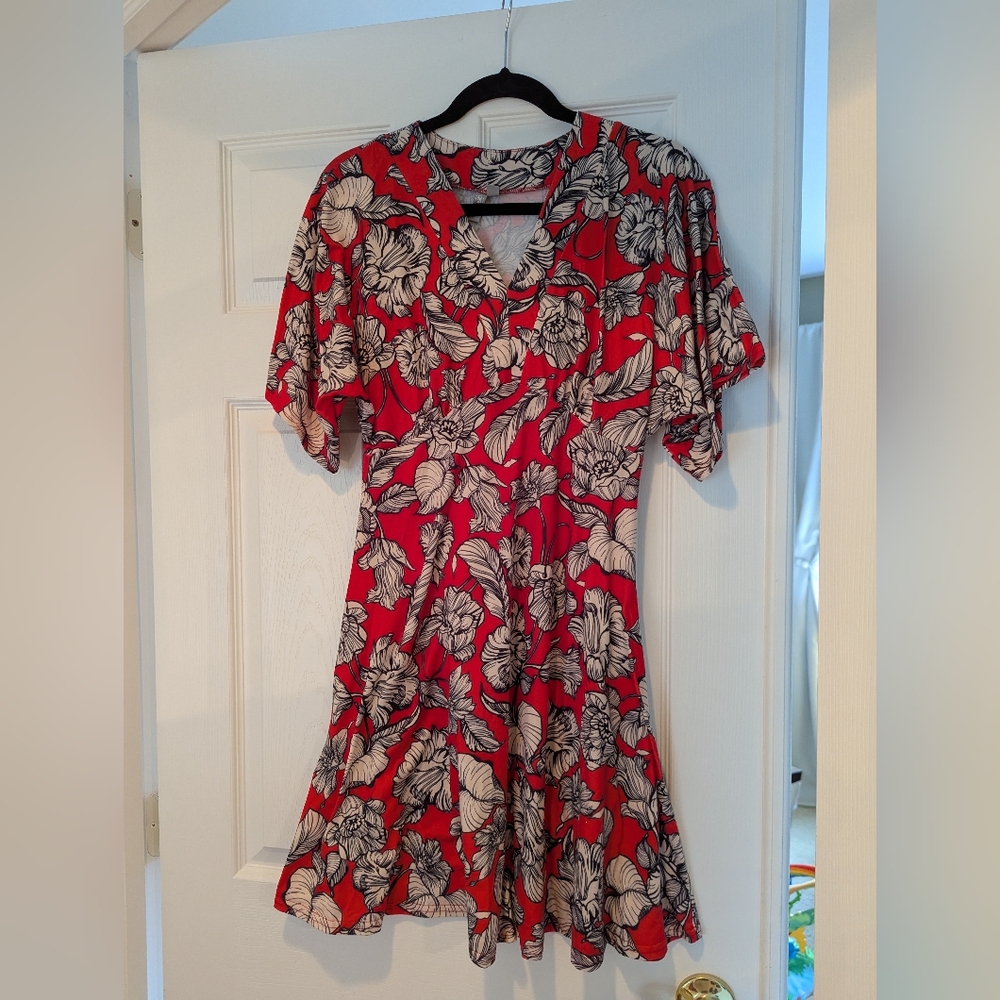 Asos Maternity Floral Red Dress